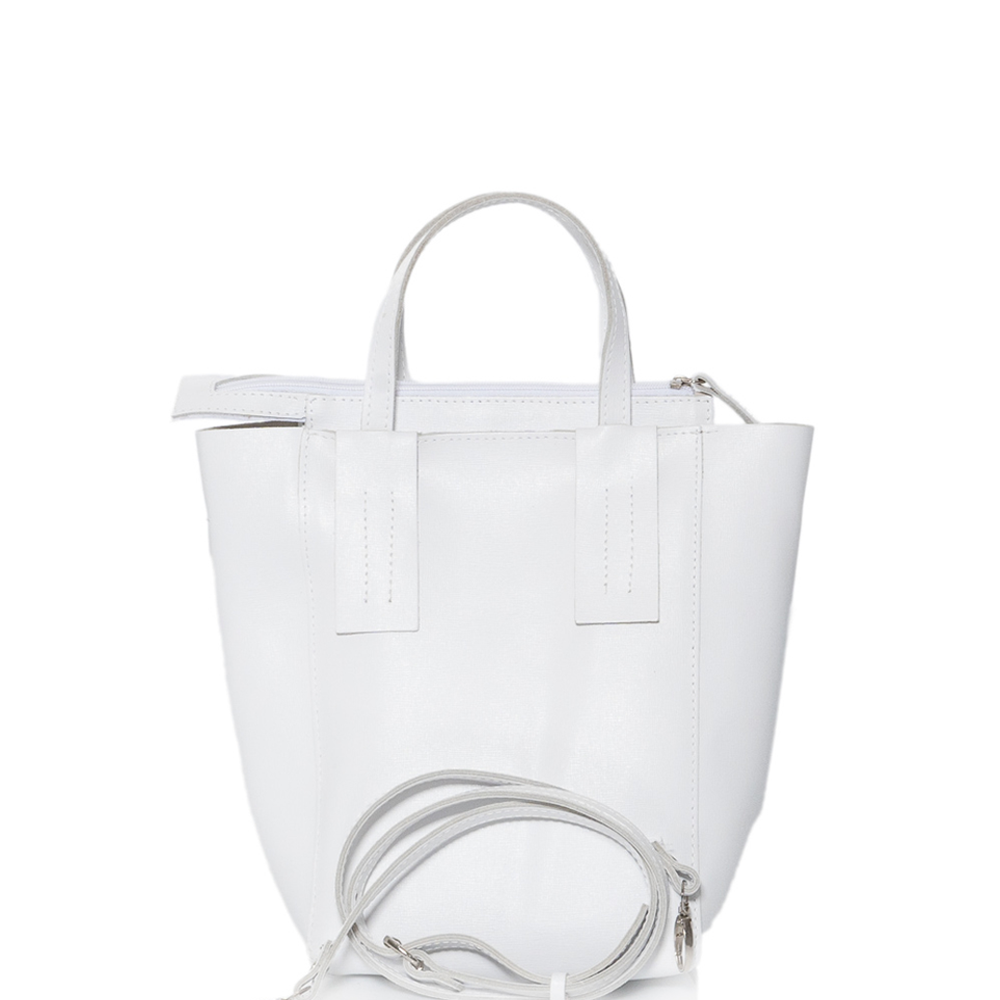 Елегантна чанта от естествена кожа модел Marina bianco k